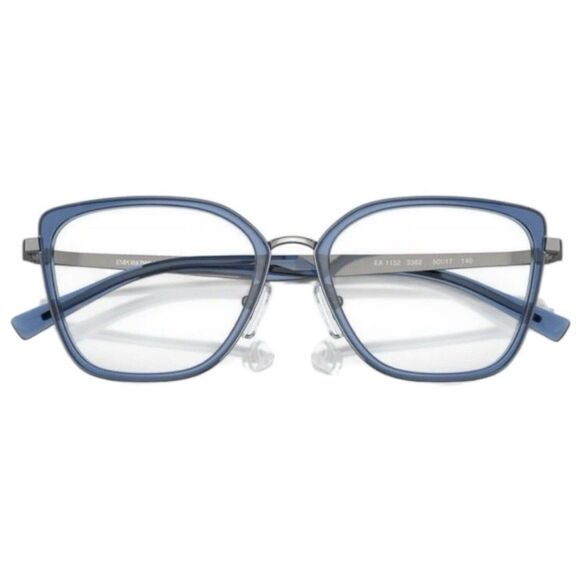 Emporio Armani EA1152 Women’s Cat Eye Eyeglass Frames – Shiny Gunmetal, Full Rim - Picture 2 of 6